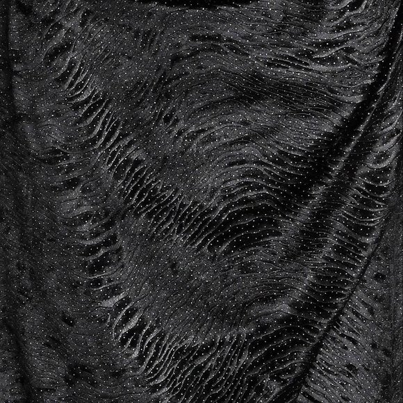 GAëLLE Paris velvet black polka-dot long dress - Picture 5 of 15